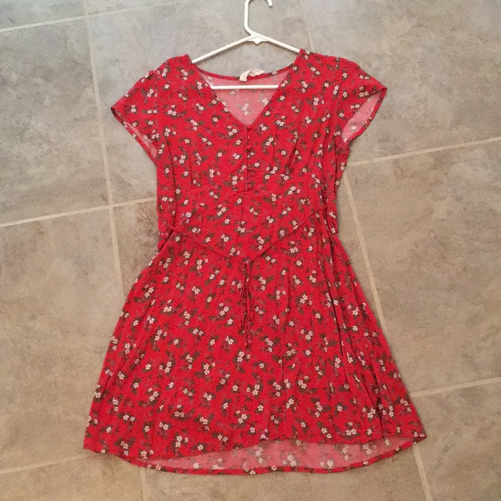 Red summer dress
